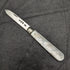 1896 British Antique White Pearl Shell Handle Pure Silver Blade Folding Pen Knife